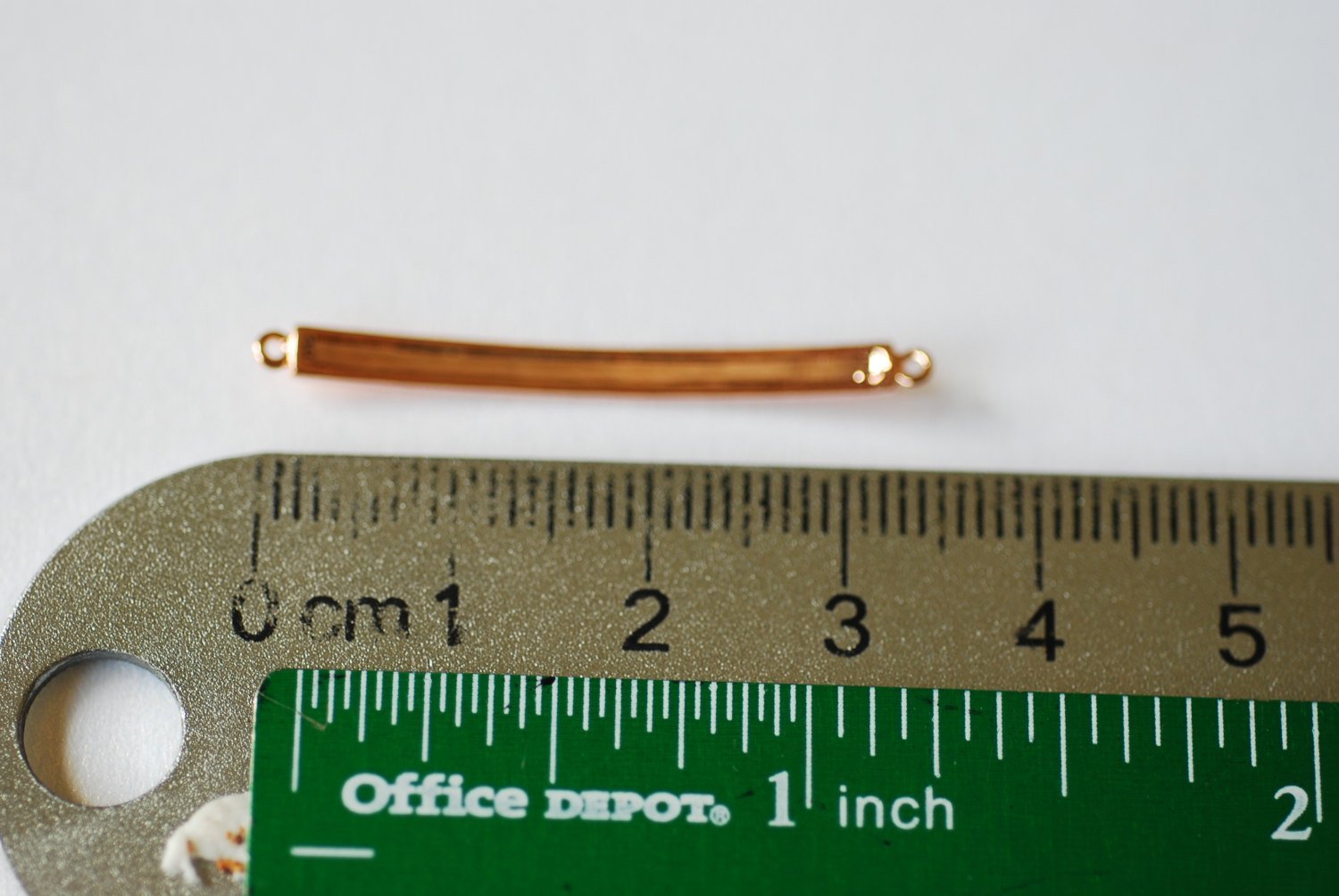 Vermeil Rose Gold Curved Bracelet Bar Connector Charm- 18k gold plated over Sterling Silver Bracelet Plate, Gold Bracelet Bar Blanks Plate - HarperCrown