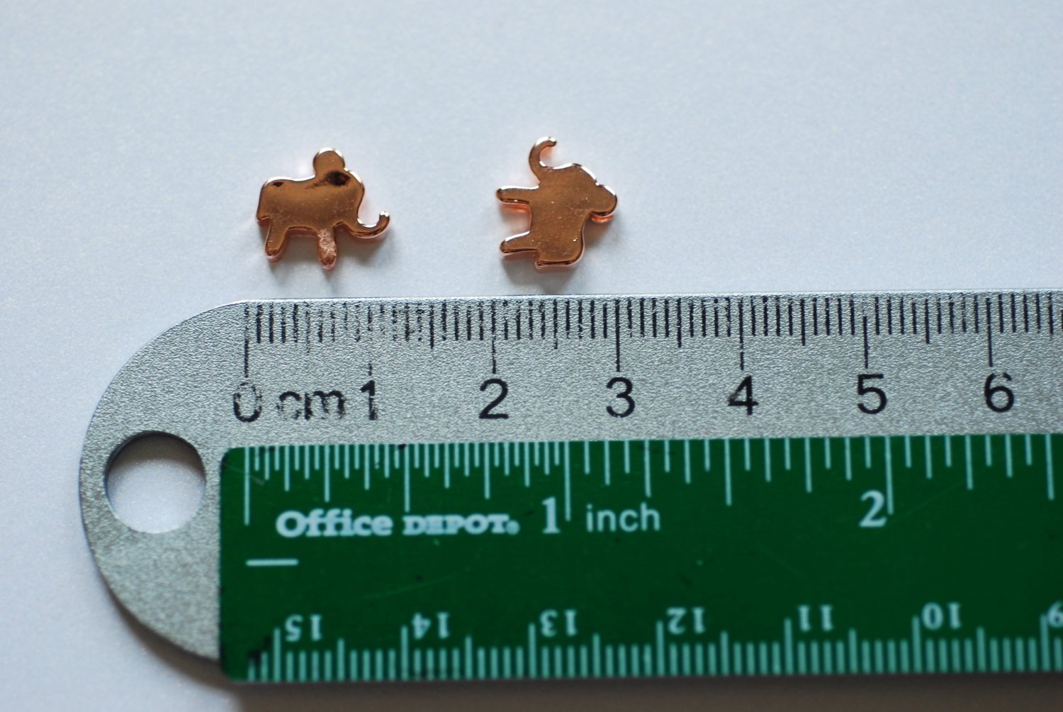 Vermeil Rose Gold Elephant Charm- 18k gold plated over sterling silver, Vermeil Gold Elephant Bead, Rose Gold Elephant Charm Pendant, 100 - HarperCrown