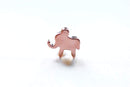 Vermeil Rose Gold Elephant Charm- 18k gold plated over sterling silver, Vermeil Gold Elephant Bead, Rose Gold Elephant Charm Pendant, 100 - HarperCrown
