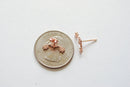 Vermeil Rose Gold Flower Ear Climber earrings, Flower Ear Crawler, Cuff Earrings, Ear Pins, Ear Wrap Earrings, Ear Sweep, Wholesale Earrings - HarperCrown
