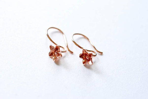 Vermeil Rose Gold Flower Earring finding - 18k gold plated over Sterling Silver, Gold flower earrings, Gold earring finding, Gold Earrings - HarperCrown