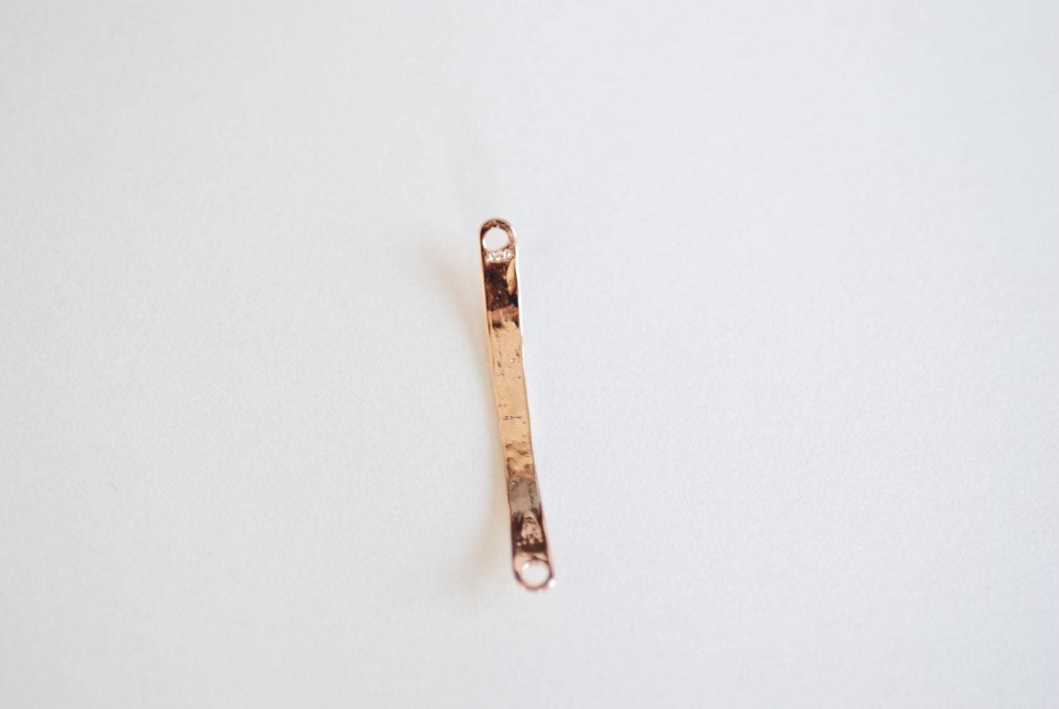 Vermeil Rose Gold Live love Laugh, 18k gold over 925 sterling silver bar "live love laugh" gold bar connector, vermeil curve bar connector - HarperCrown