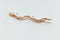 Vermeil Rose Gold Twig Branch Connector Pendant- 18k gold over 925 sterling silver branch charm connector, tree branch link spacer - HarperCrown