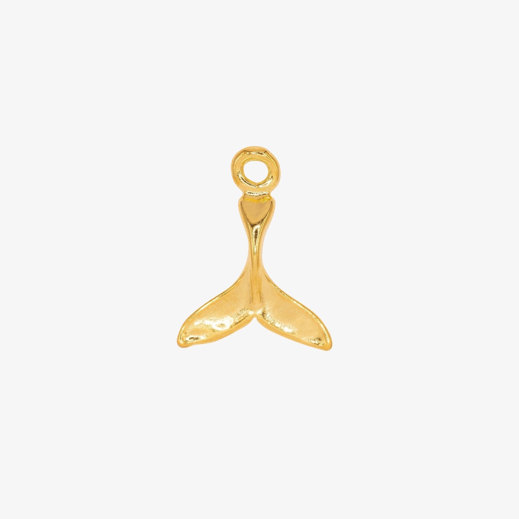 Whale Tail Charm 14K Gold - HarperCrown