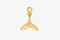 Whale Tail Charm Wholesale 14K Gold, Solid 14K Gold, G180 - HarperCrown