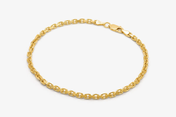 Wholesale 14K Gold Anchor Chain Bracelet | Solid 14K Gold Finished Bracelet - HarperCrown