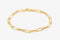 Wholesale 14K Gold Paperclip Chain Bracelet | Solid 14K Gold Finished Bracelet - HarperCrown