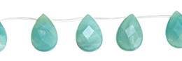 Wholesale Amazonite Bead Drop Pear Shape Faceted Gemstones 9-16mm - HarperCrown