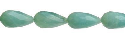 Wholesale Amazonite Bead Drop Shape Faceted Gemstones 12-20mm - HarperCrown