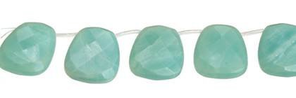 Wholesale Amazonite Bead Ladder Shape Faceted Gemstones 30-40mm - HarperCrown