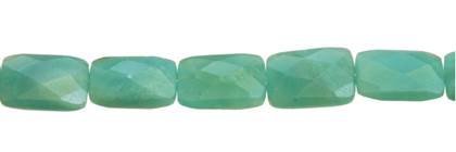 Wholesale Amazonite Bead Rectangle Shape Faceted Gemstones 12-25mm - HarperCrown