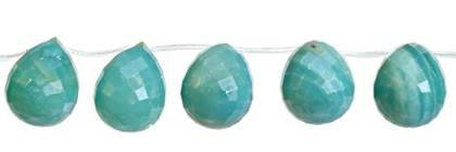 Wholesale Amazonite Bead Tear Drop Shape Faceted Gemstones 9-25mm - HarperCrown
