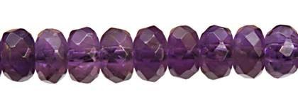 Wholesale Amethyst Bead Nugget Roundel Shape Faceted Gemstones 4-6mm - HarperCrown