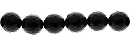 Wholesale Black Agate Bead Ball Round Shape Faceted Gemstones 3-16mm - HarperCrown