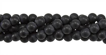 Wholesale Black Agate Bead Ball Round Shape Matte Gemstones 2-10mm - HarperCrown