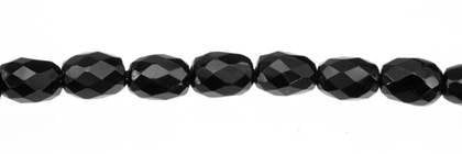 Wholesale Black Agate Bead Barrel Faceted Gemstones 6x8mm - HarperCrown