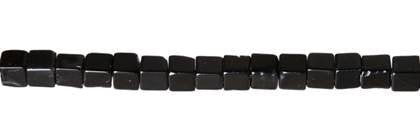 Wholesale Black Agate Bead Dice Shape Gemstones 4mm - HarperCrown