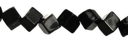 Wholesale Black Agate Bead Dice Shape Gemstones 4mm - HarperCrown