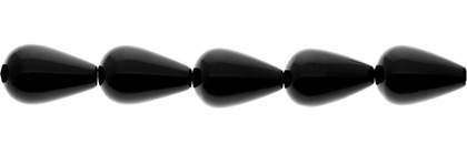Wholesale Black Agate Bead Drop Shape Gemstones 12-20mm - HarperCrown