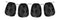 Wholesale Black Color Agate Bead Ladder Shape Faceted Gemstones 30-40mm - HarperCrown
