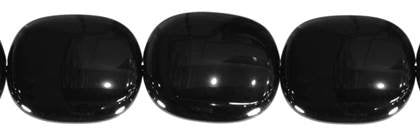 Wholesale Black Color Agate Bead Oval Shape Faceted Gemstones 24-28mm - HarperCrown