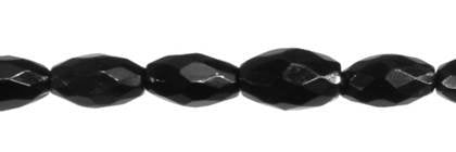 Wholesale Black Color Agate Bead Oval Shape Faceted Gemstones 6-12mm - HarperCrown