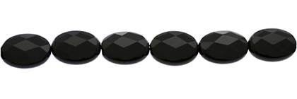 Wholesale Black Color Agate Bead Oval Shape Faceted Gemstones 9-30mm - HarperCrown