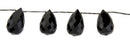 Wholesale Black Color Agate Bead Pear Drop Shape Faceted Gemstones 9-25mm - HarperCrown