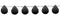 Wholesale Black Color Agate Bead Pear Drop Shape Faceted Gemstones 9-40mm - HarperCrown