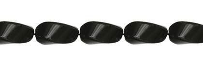Wholesale Black Color Agate Bead Twist Shape Gemstones 8x16mm - HarperCrown