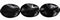 Wholesale Black Color Agate Bead Waved Oval Shape Gemstones 18x25mm - HarperCrown