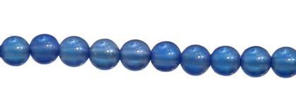 Wholesale Blue Agate Bead Ball Round Shape Gemstones 2mm - HarperCrown