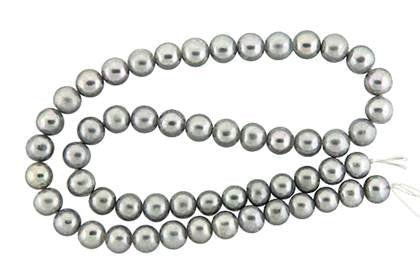Wholesale Freshwater Pearl Grey 7-8mm Graduated Potato Pearls - HarperCrown