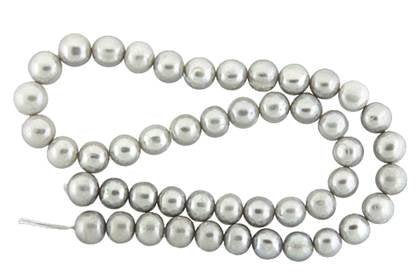 Wholesale Freshwater Pearl Grey 8.5-9.5mm Graduated Potato Pearls - HarperCrown