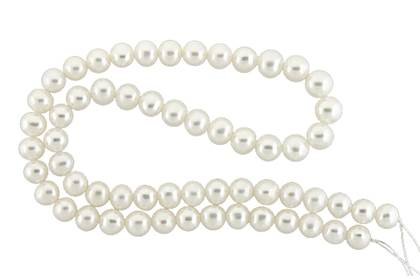 Wholesale Freshwater Pearl White 7-8mm Graduated Potato Pearls - HarperCrown