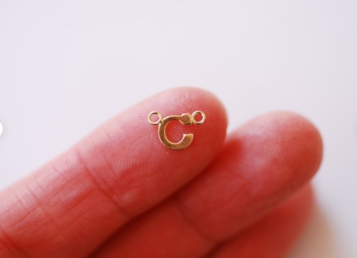 Wholesale Gold Filled Initial Letter Charm Connector Link l Alphabet Letter Charm Pendant Personalized Charm Permanent Jewelry [GFCH4] - HarperCrown