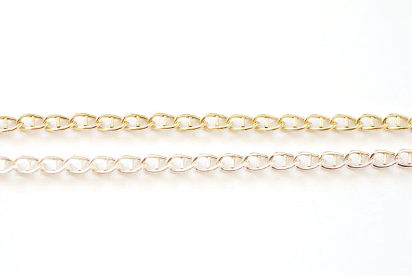 Wholesale Gold Filled Mariner Anchor Chain l Gold Filled or Sterling Silver 2.5mm 3.2mm Anchor Cable Chain l Permanent Jewelry - HarperCrown