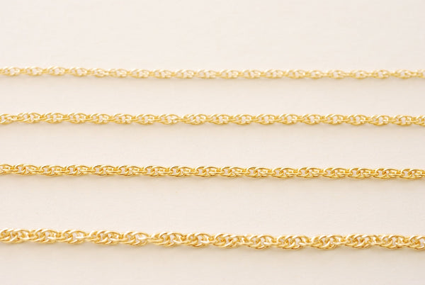 Wholesale Gold Filled Rope Chain l 1.5mm 1.75mm 2mm 2.3mm Rope Chain Chain Unfinished Sterling Silver - HarperCrown