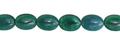 Wholesale Green Jade Color Agate Bead Oval Shape Gemstones 9-18mm - HarperCrown