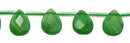 Wholesale Green Jade Color Agate Pear Drop Bead Faceted Gemstones 6x9mm - HarperCrown