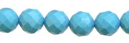 Wholesale Light Blue Turquoise Color Bead Ball Round Shape Faceted Gemstones 6-10mm - HarperCrown