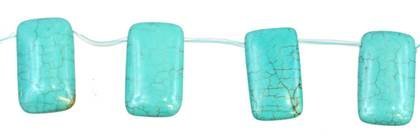 Wholesale Light Blue Turquoise Color Rectangle Shape Gemstones 30-50mm - HarperCrown