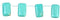 Wholesale Light Blue Turquoise Color Rectangle Shape Gemstones 30-50mm - HarperCrown