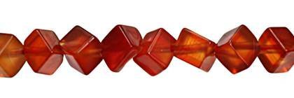 Wholesale Red Agate Natural Color Cube Square Dice Shape Gemstones 4mm - HarperCrown