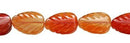 Wholesale Red Agate Natural Color Leaf Shape Gemstones 15x20mm - HarperCrown