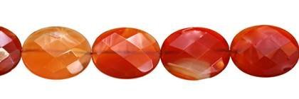 Wholesale Red Agate Natural Color Oval Shape Faceted Gemstones 9-25mm - HarperCrown