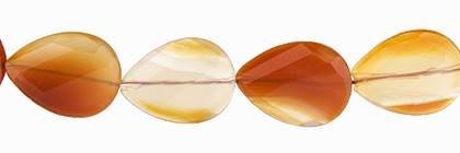 Wholesale Red Agate Natural Color Pear Shape Faceted Gemstones 22x30mm - HarperCrown