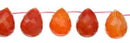 Wholesale Red Agate Natural Color Tear Drop Shape Faceted Gemstones 9-25mm - HarperCrown