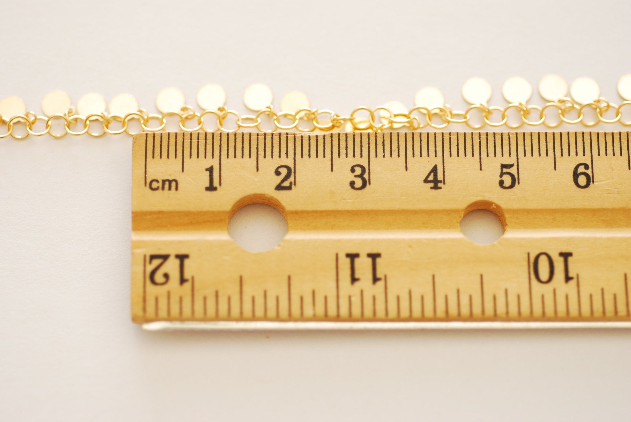 Wholesale Sterling Silver or Vermeil Gold Round Disc Chain l Dangling 4mm Disc Chain Permanent Jewelry Plated Chain Cable Chain - HarperCrown