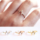 Wishbone Ring- 925 Sterling Silver Wishbone Connector, Adjustable Ring, Minimalist Ring, Good Luck Ring, Simple Everyday ring, Stacking Ring - HarperCrown